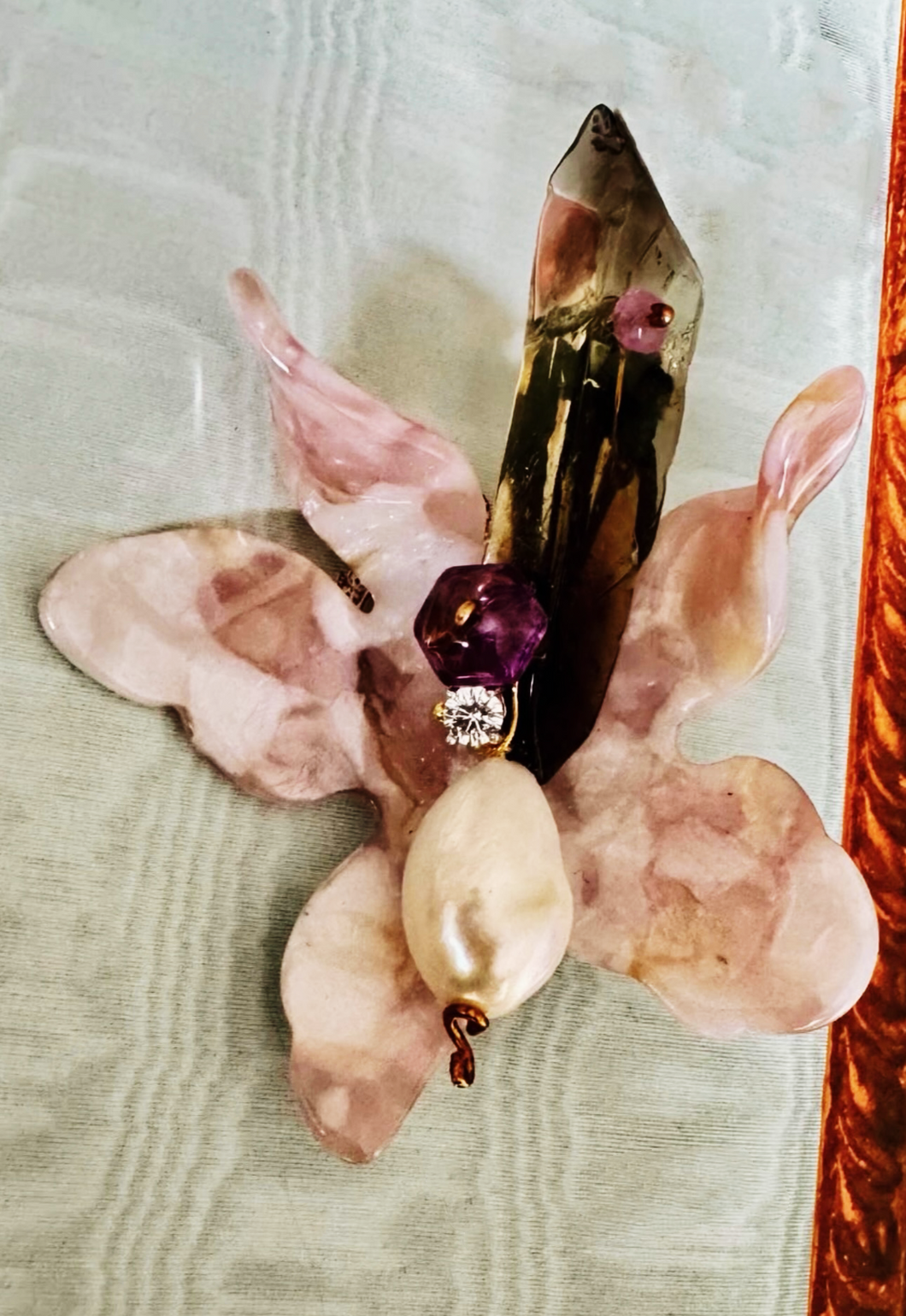 Orchid brooch